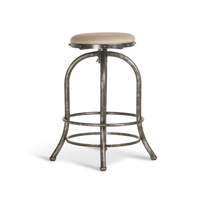 InspiredVisions Adjustable Patio Bar Stool with Sunbrella Fabric